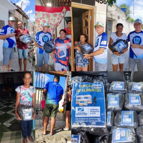 Entrega de alimentos em Agrestina une esporte e solidariedade